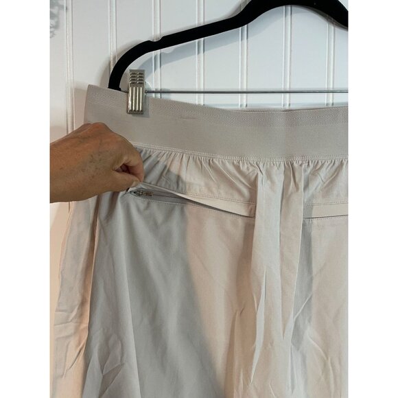 Athleta Beige Skirt With Zippered Pockets Size 16 - Picture 4 of 12